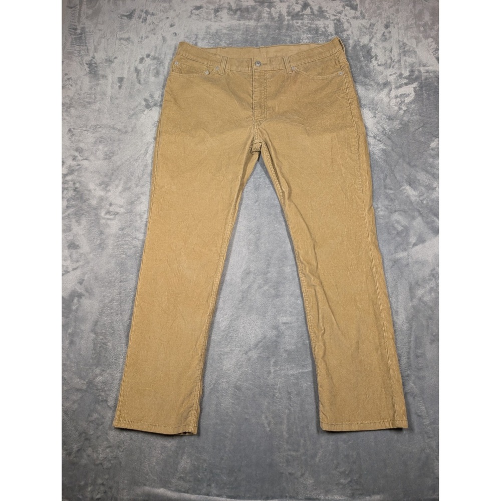Levis Corduroy 511 Pants Mens 38x30 Beige 5 Pocket Straight Leg Casual Khaki